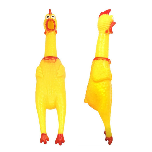 Chicken squeaky deals dog toy