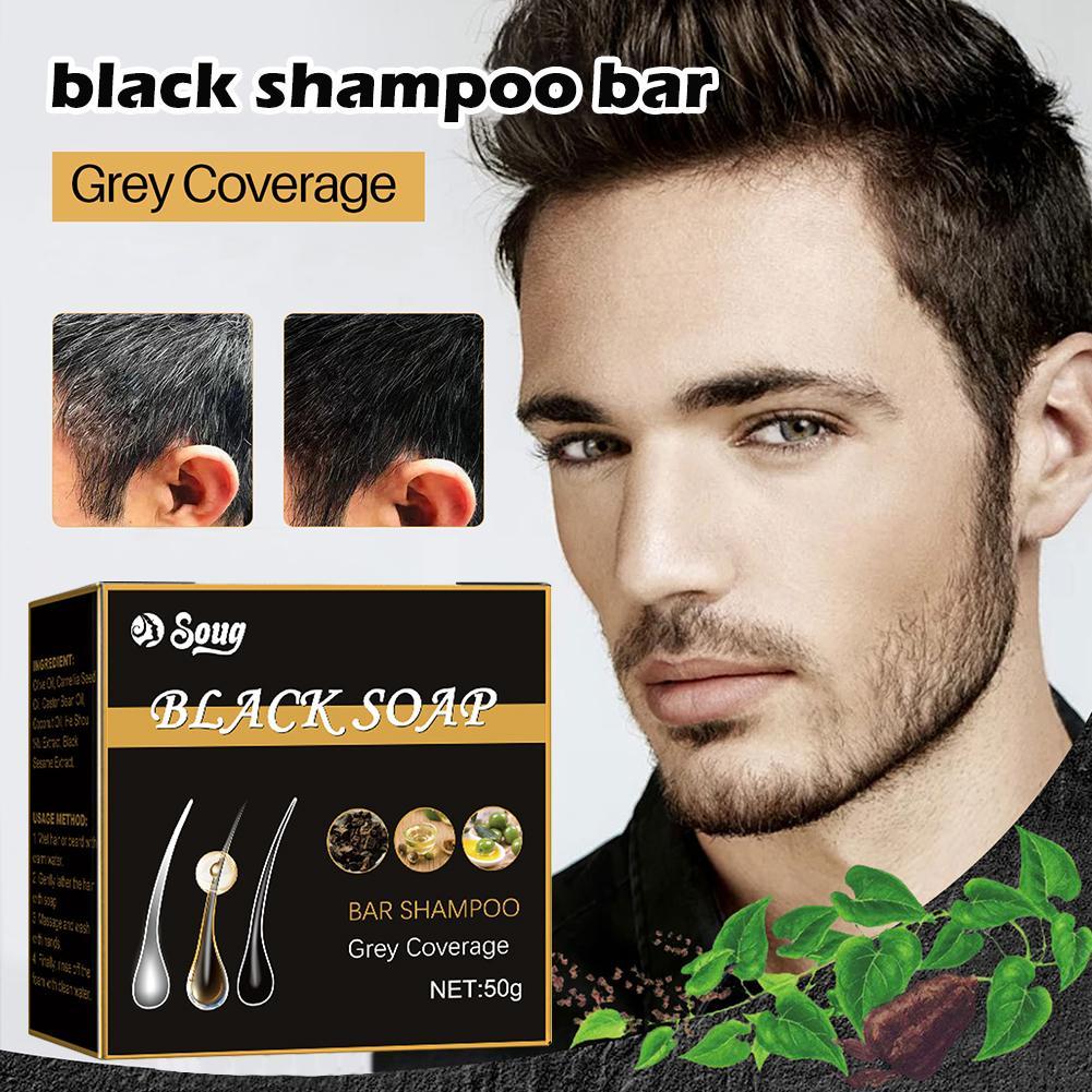 Best of Black Shampoo Soap For Grey Hair Hair Nourishing Shampoo Soap Black Shampoo Soap Regrow Hair Bar Gray White Color Dye For Men Reviews & Tips