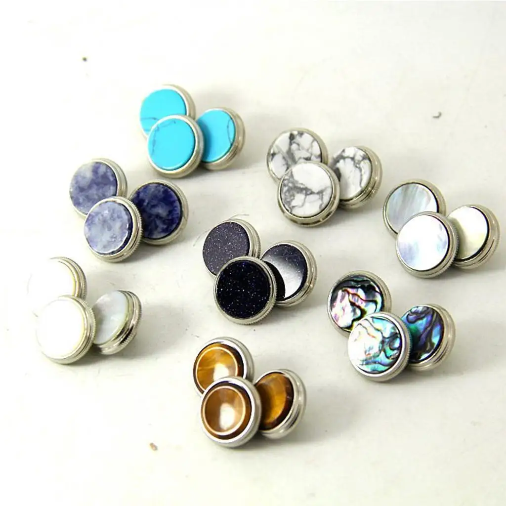 Handmade Trumpet Finger Key Buttons for Repairing Parts Natural Stone Button