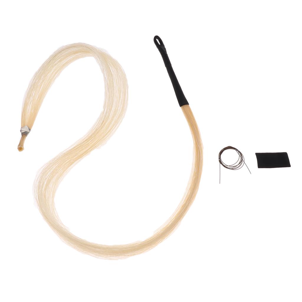 Description Picture 3 of itemGenuine Mongolian Horse Tail Hair Musical Instrument Erhu Bow Horse Hair Parts for Any Size Violin Viola Cello and Erhu Bows