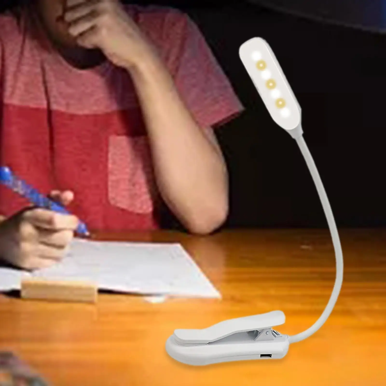 Clip on Light Flexible Gooseneck Desk for Readers Tabletop Piano