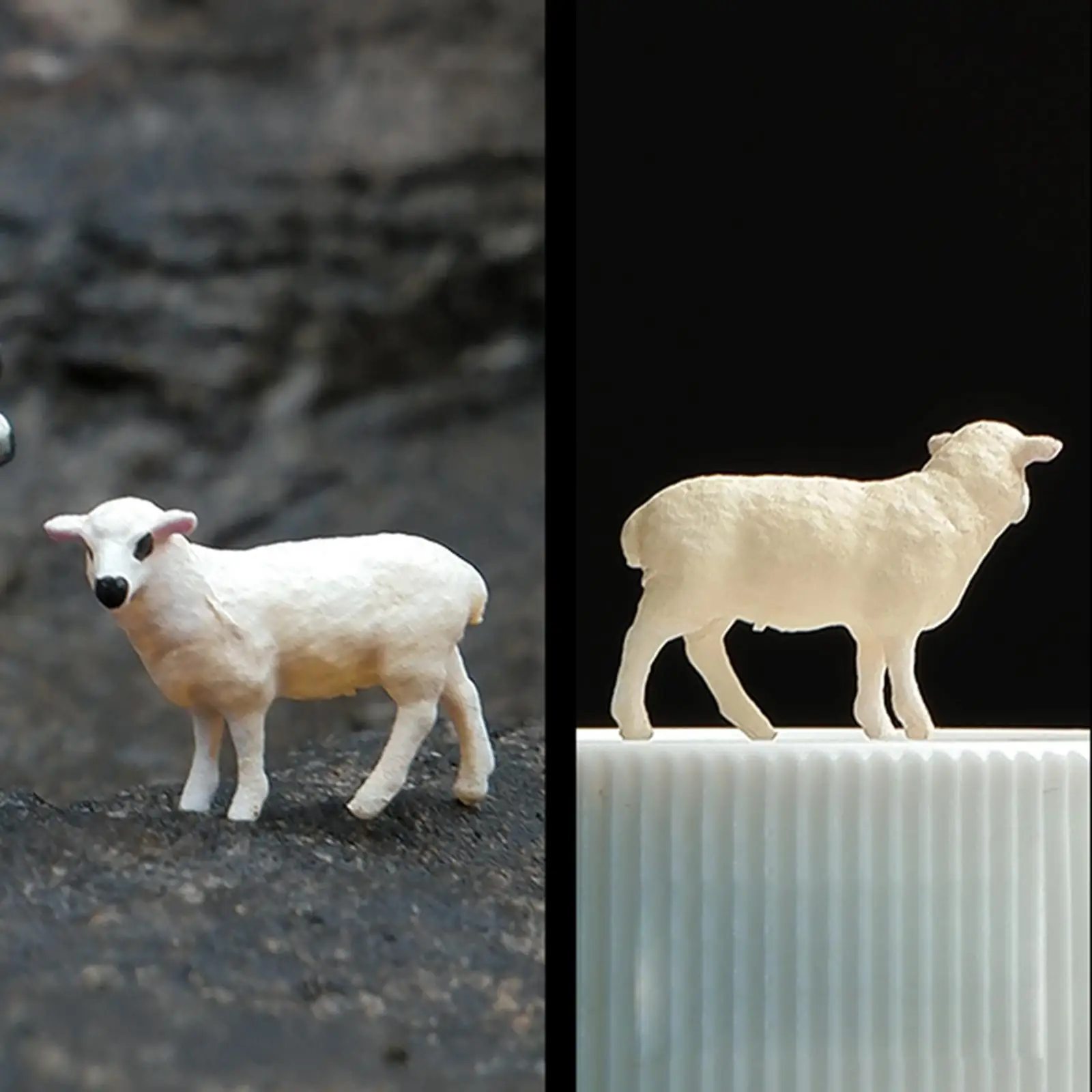 Farm Animals Figure 1/64 Miniature Figures Hand Painted Toy Sheep Figurine Photo Props Miniature Layout DIY Projects Ornament