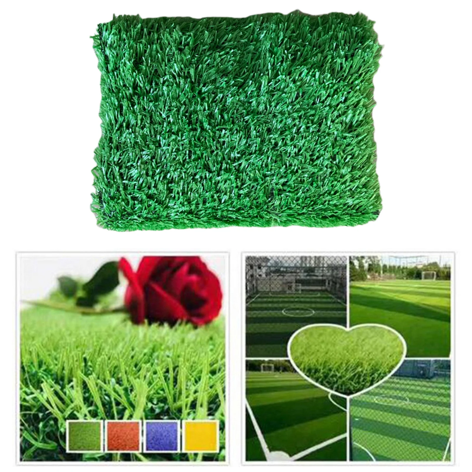 Artificial Grass Turf Lawn indoor  Synthetic  Home Backyard patio and garden Balcony Rug Drainage Holes Non-Slip