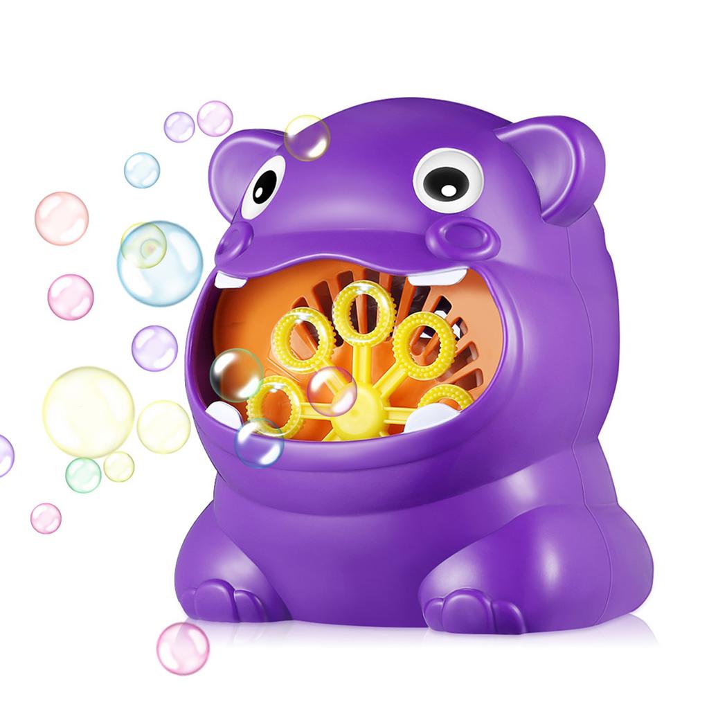 , Automatic Hippo Bubble Blower Maker for Boys, Girls, Kids, Party, Wedding, Outdoor, Indoor Games,  Tub Toy