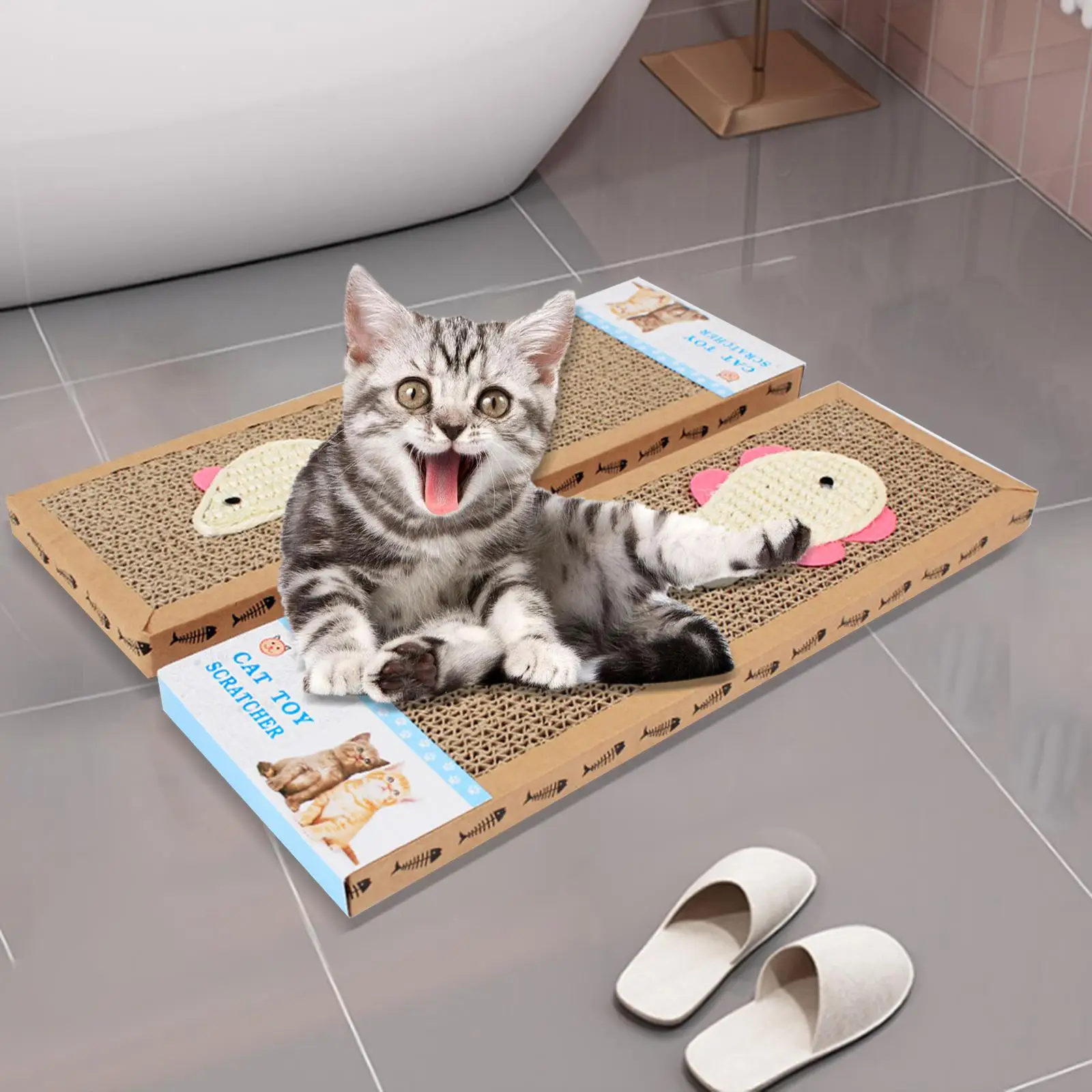 2Pcs Durable Cat Scratcher Pads Furniture Protector Cat Toy Cats Scratching