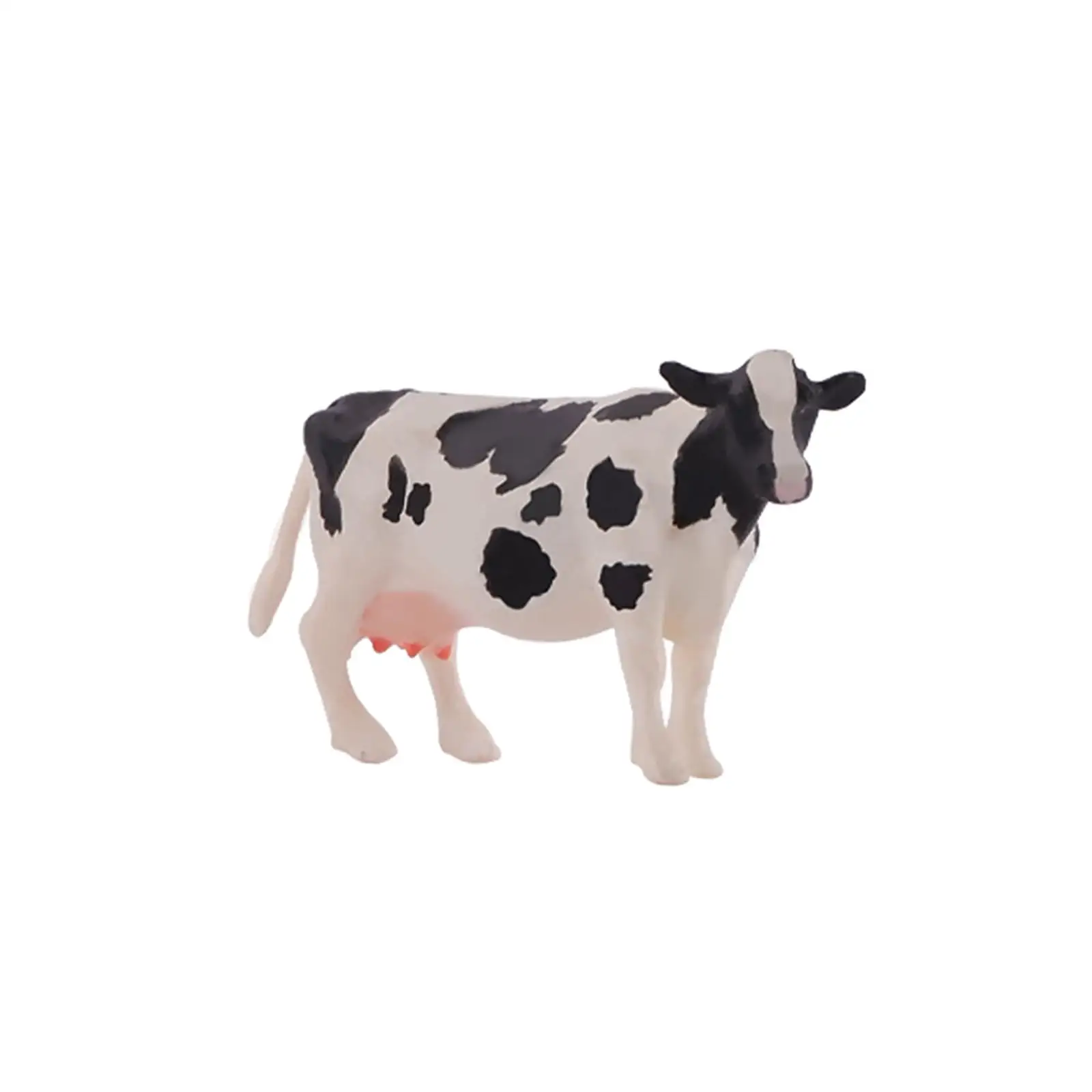 Mini Cow Figurine Dioramas Tiny Role Play Figure Resin 1/64 Scale Miniature Cows Model for Train Station Layout Fairy Garden