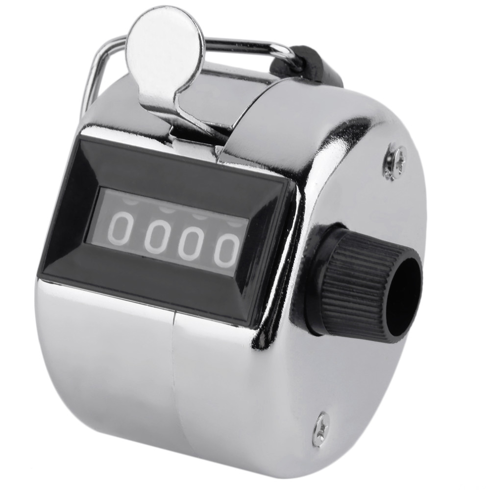 Handzählzähler aus Metall, 4-stelliger Clicker-Zähler mit Zahlenzählung, mechanische Handzähler, Clicker-Pitch-Zähler für die Coaching – Detail 1
