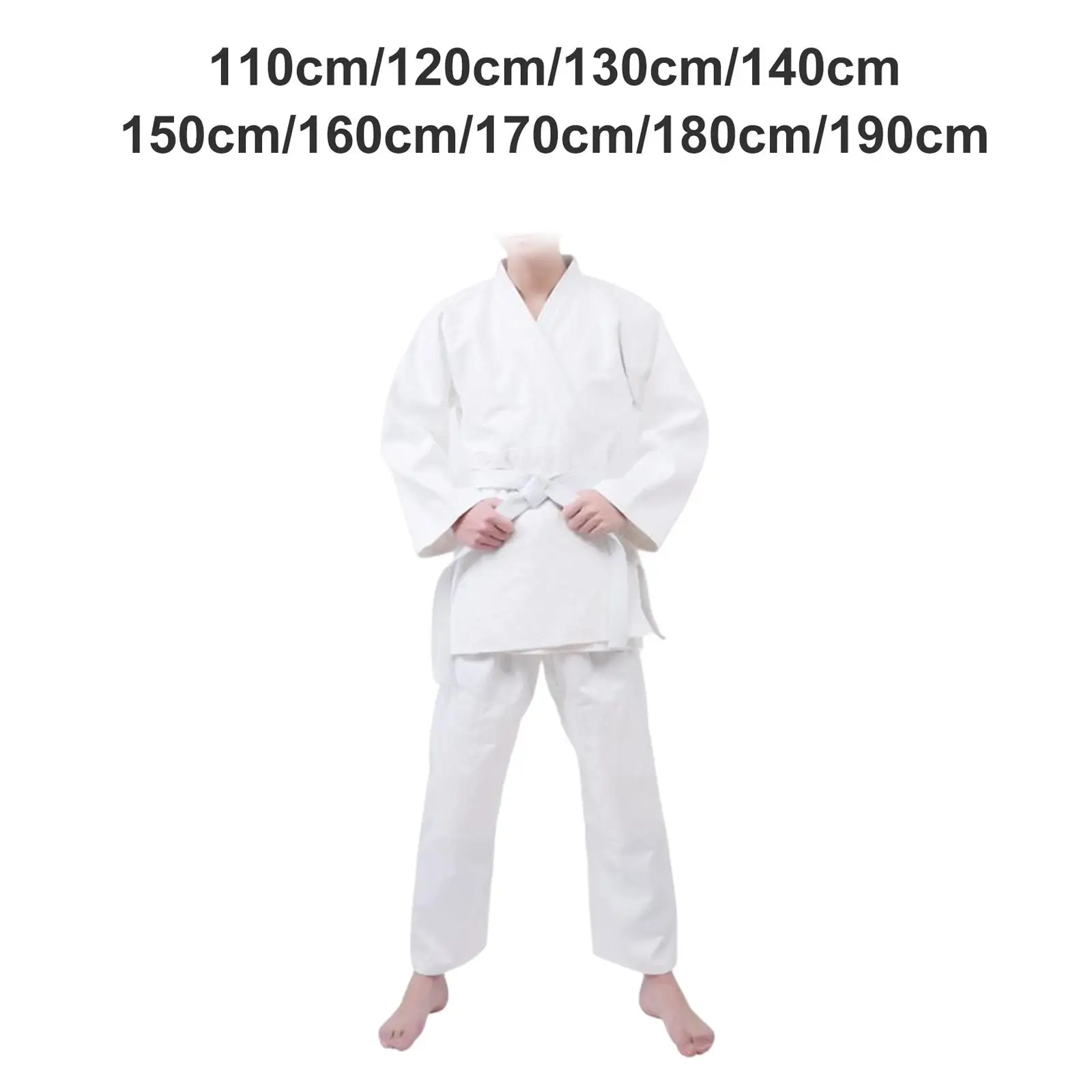 Traditional Judo Gi Uniform Long Sleeve Clothing Costume White Belt Performance for Women Adults Children Beginners Training