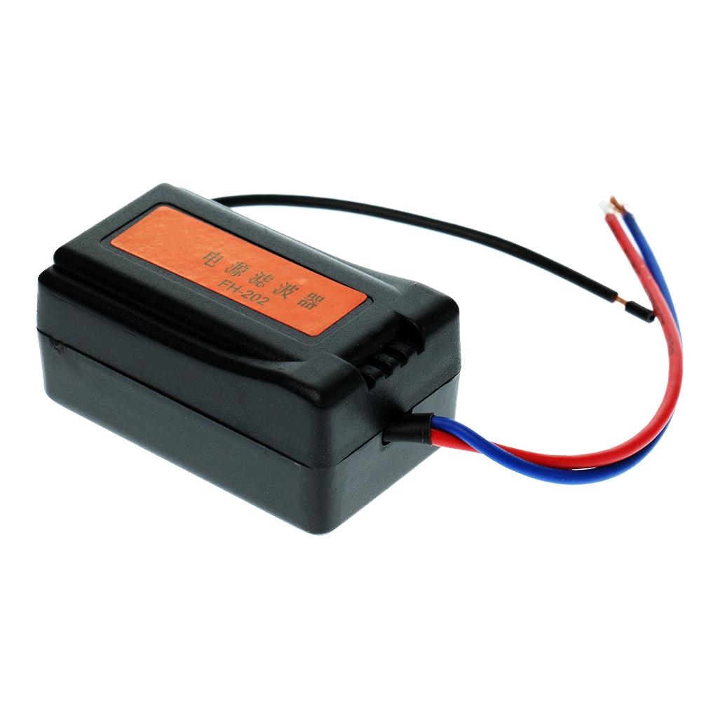 DC 12V Power Supply Pre- Black Audio Power Noise Filter for Car