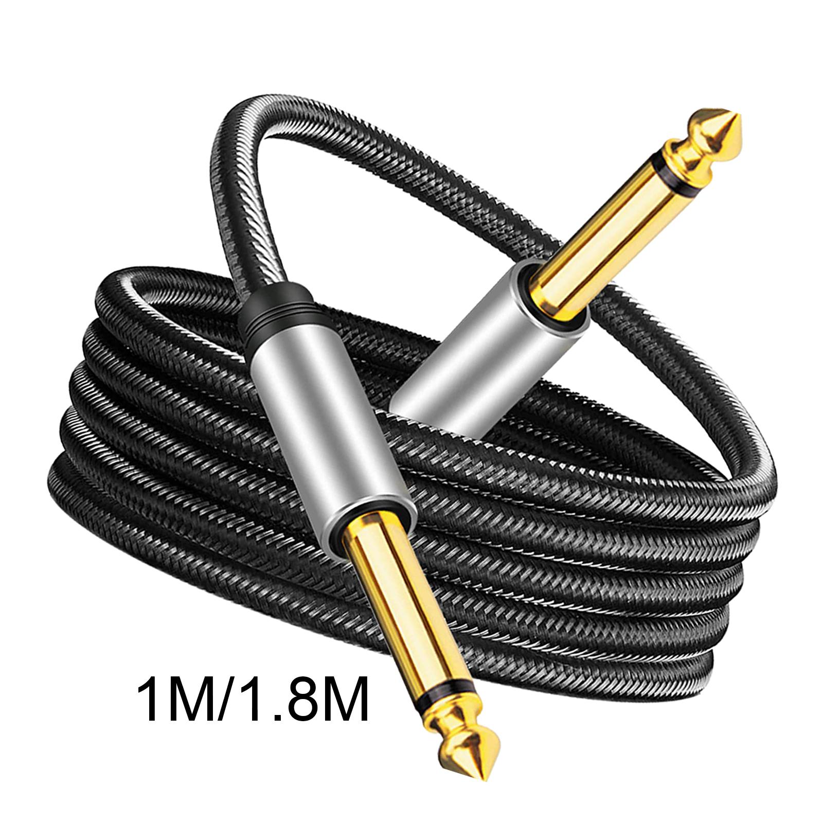 Description Picture 4 of item6.35mm Guitar Cable Instrument Cable jack Braided for Keyboard Bass
