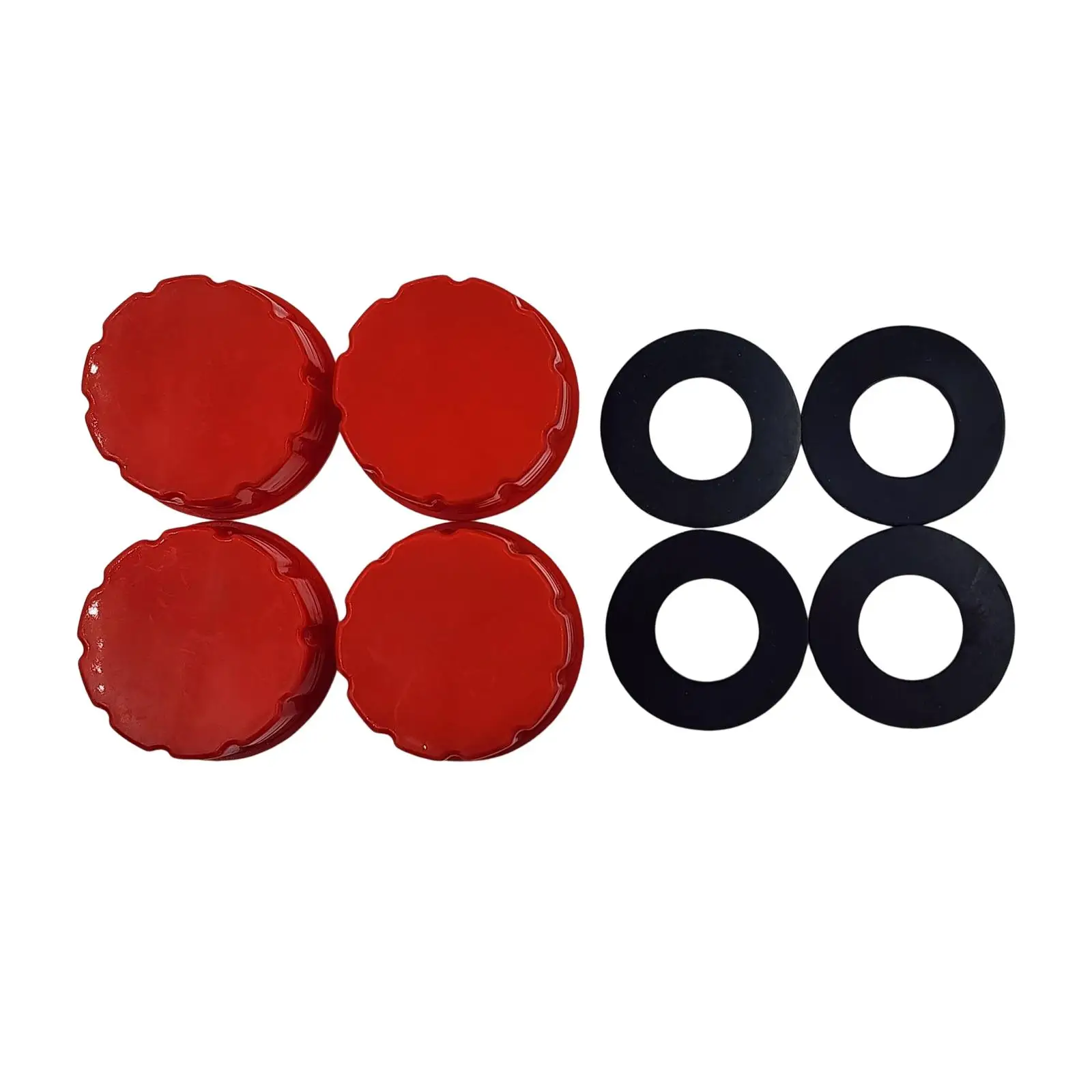 4Pcs Replacement Gas Can Solid Base Caps Accs Fitments with Gaskets Practical Gas Canister Lids for Outdoor Household Restaurant