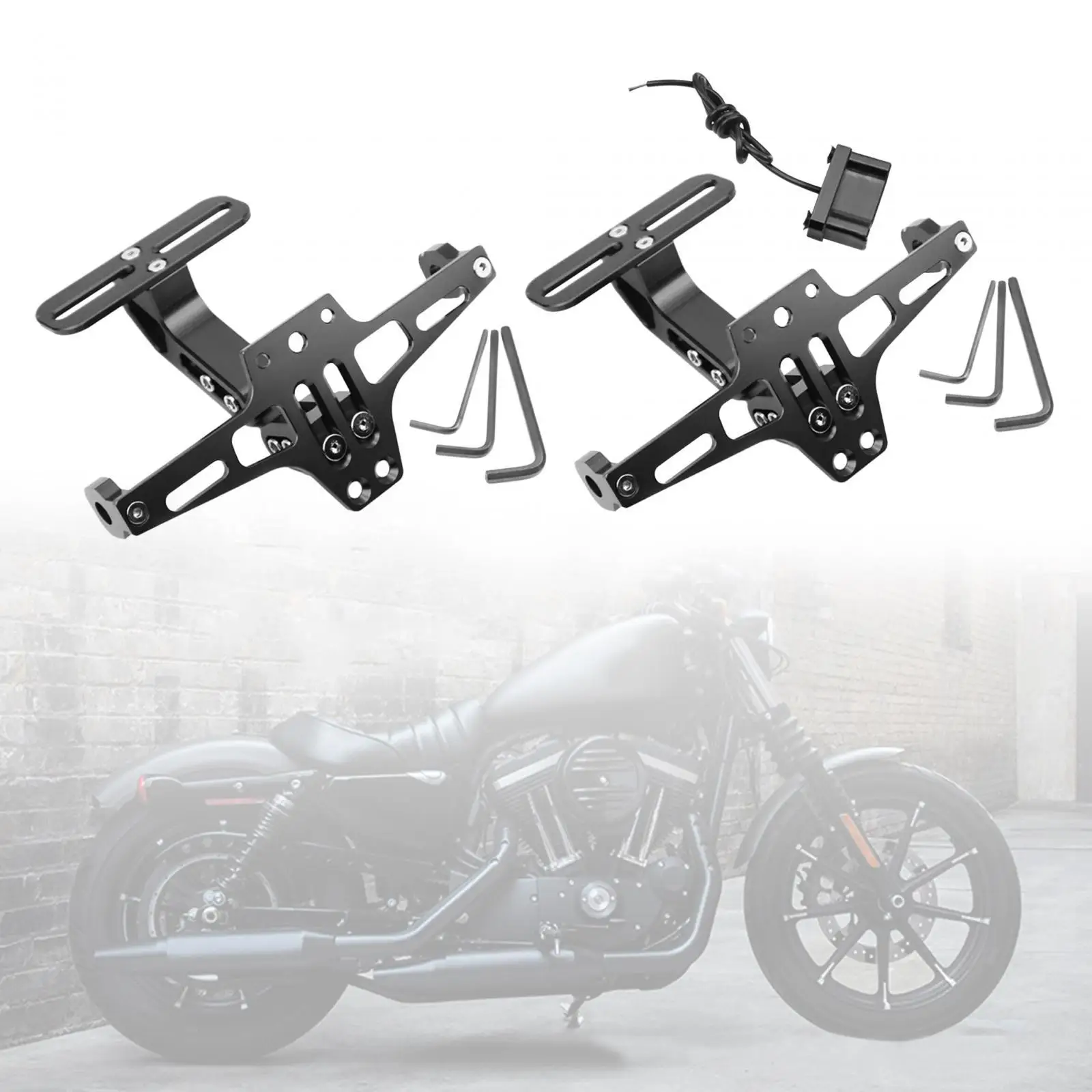 Motorcycle License Plate Bracket Adjustable Angle Motorbike Accessories Easy to