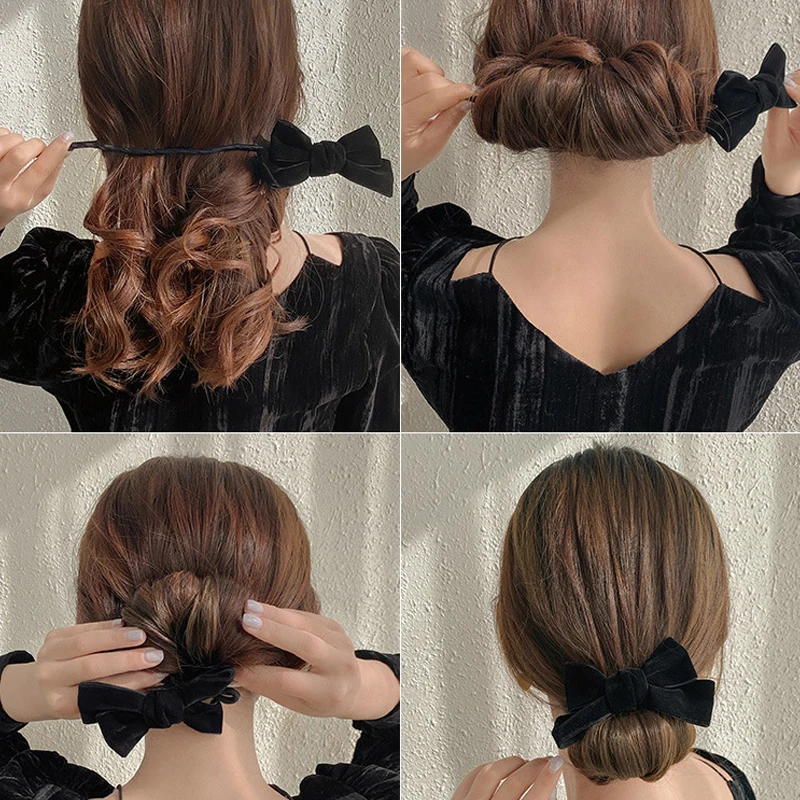 Best of Magic Bow Clip Bun Curler Braider Hairstyle Twist Elegant French Style Maker Tool Dount Twist Hair Accessories Styling Fashion Reviews & Tips