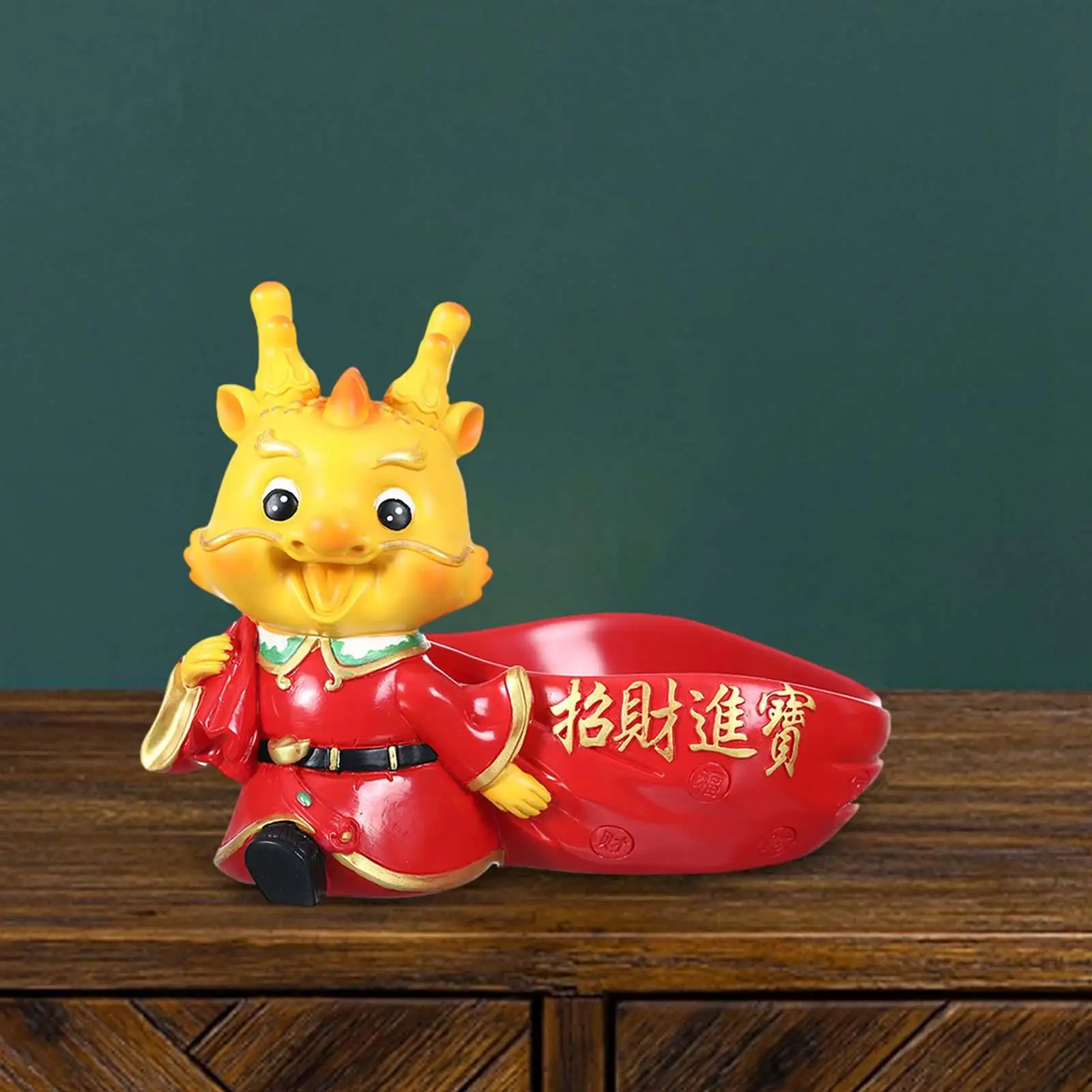 Chinese New Year Dragon Figurine Tray Creative for Cabinet Entrance Desktop