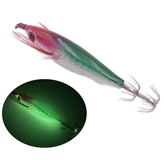 Fishing Squid Jig Lures Glow Dark  Luminous Shrimp Lure Hook - Fishing  Plastic Hard - Aliexpress
