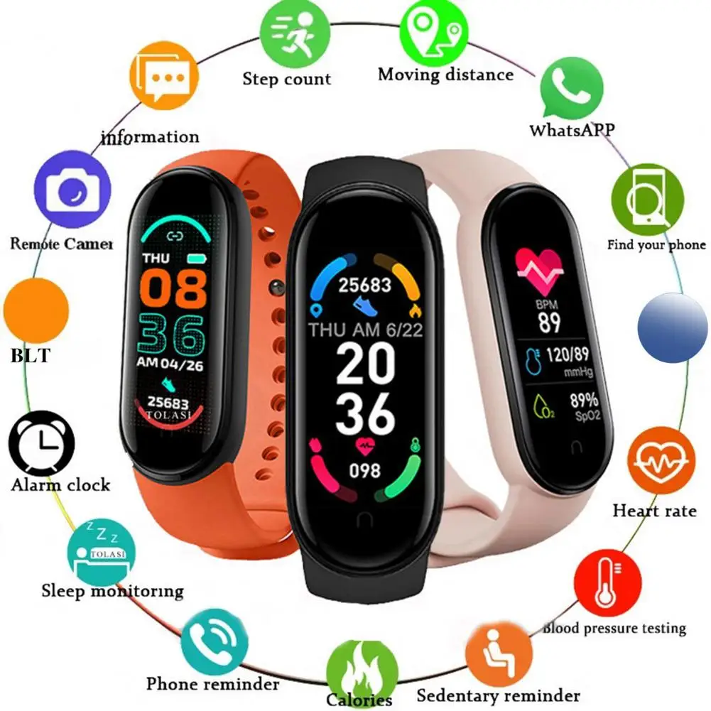 Bracelet de santé intelligent sport Bracelet intelligent Fitness Tracker fréquence cardiaque pression artérielle moniteur de sommeil Smartwatch
