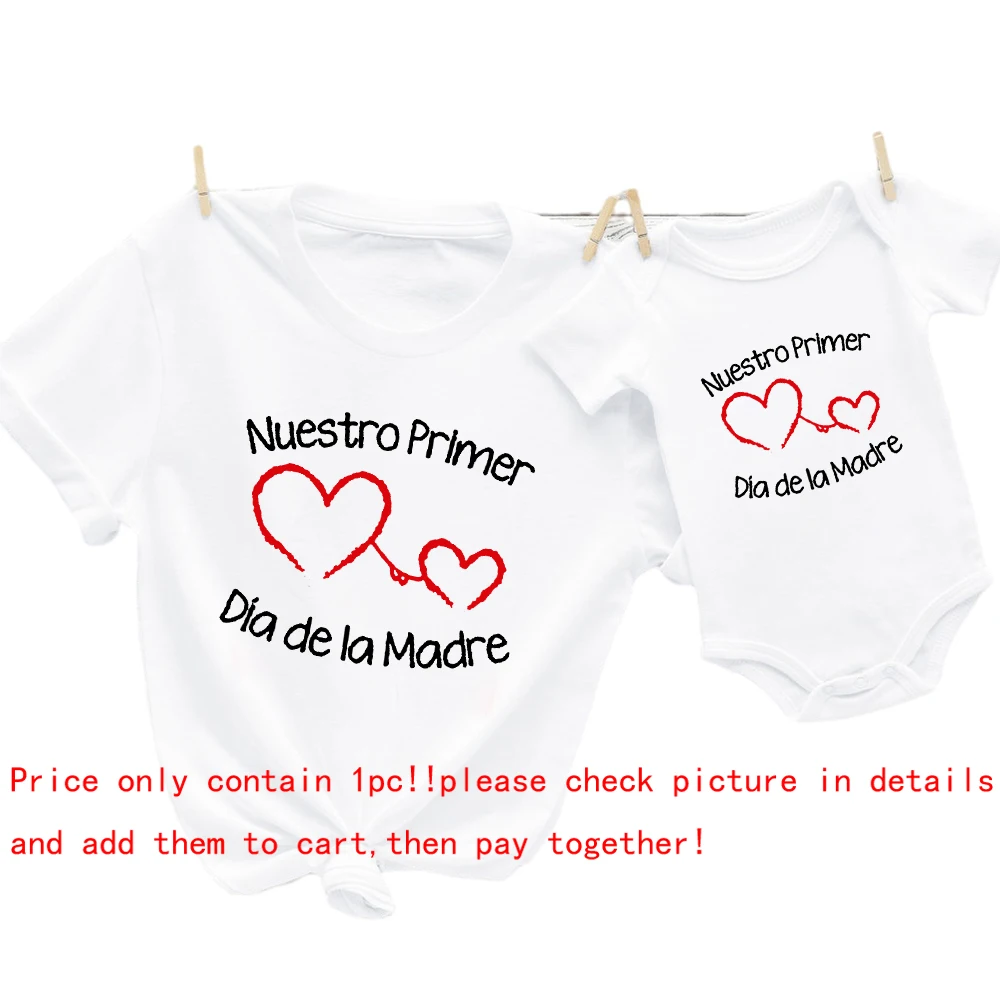 matching family outfits Mothers Day Matching Shirt Our First Mothers Day T-shirts Mom and Baby Matching Outfits Newborn Bodysuit Mother Short Sleeve Tee matching family fall outfits