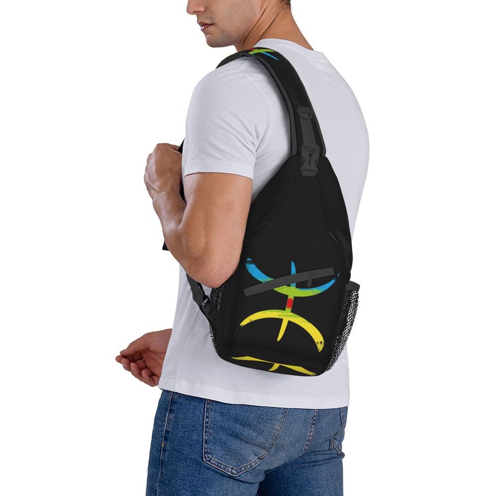 Bandeira de amazigh estilingue crossbody peito saco