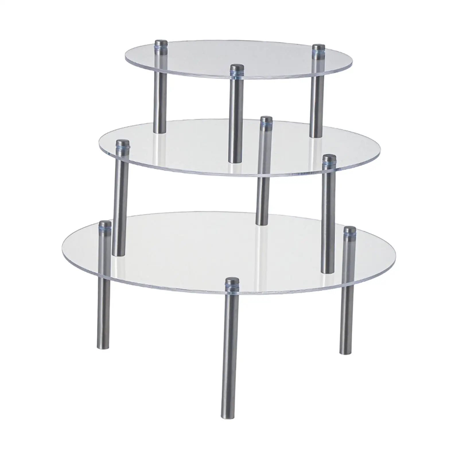 3 Tier Acrylic Cake Stand Dessert Rack Transparent Cupcake Holder Stand for Cosmetic Anniversary Perfume Table Figurines