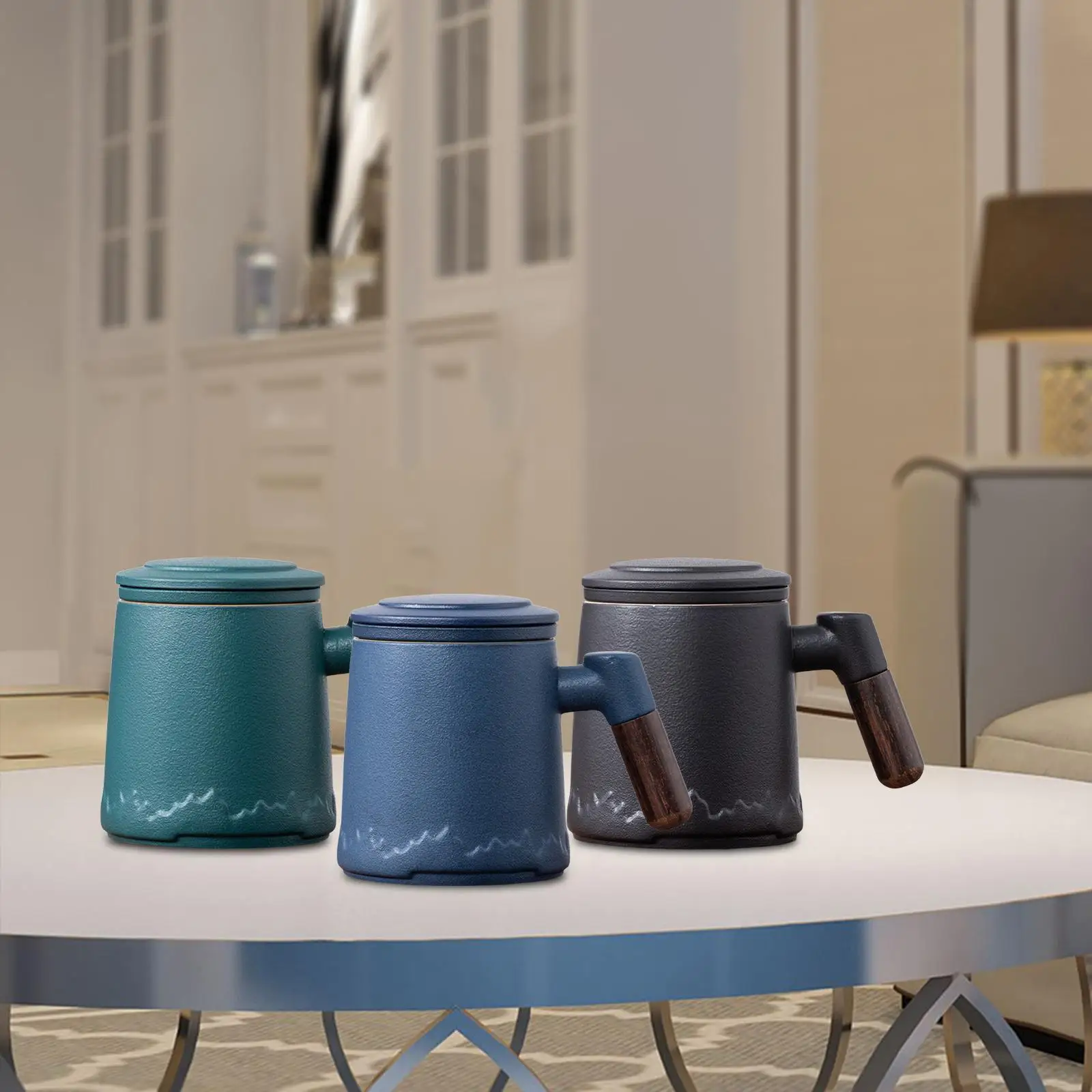 400ml Tea Cup Filter Froth Jug Maker Coffee Mug Ceramic Tea Infuser Mug Tea Mug for Garden Beverage Coffee shop
