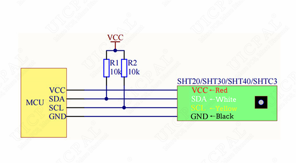 Temperatur Feuchtigkeit sensor Modul Sonden kabel sht40 sht30 sht20 shtc3 wasserdichte digitale Kapazitäts sensoren 1m i2c Ausgang – Detail 14