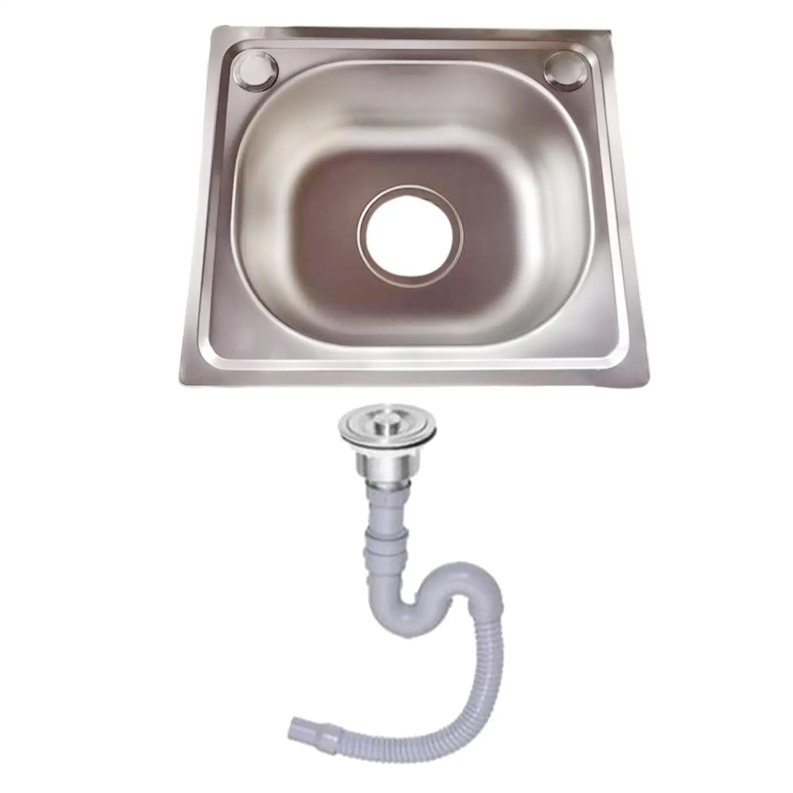 Topmount Stainless Steel Kitchen Sink Quickly Drainage Rectangle 37cmx32cm Heavy