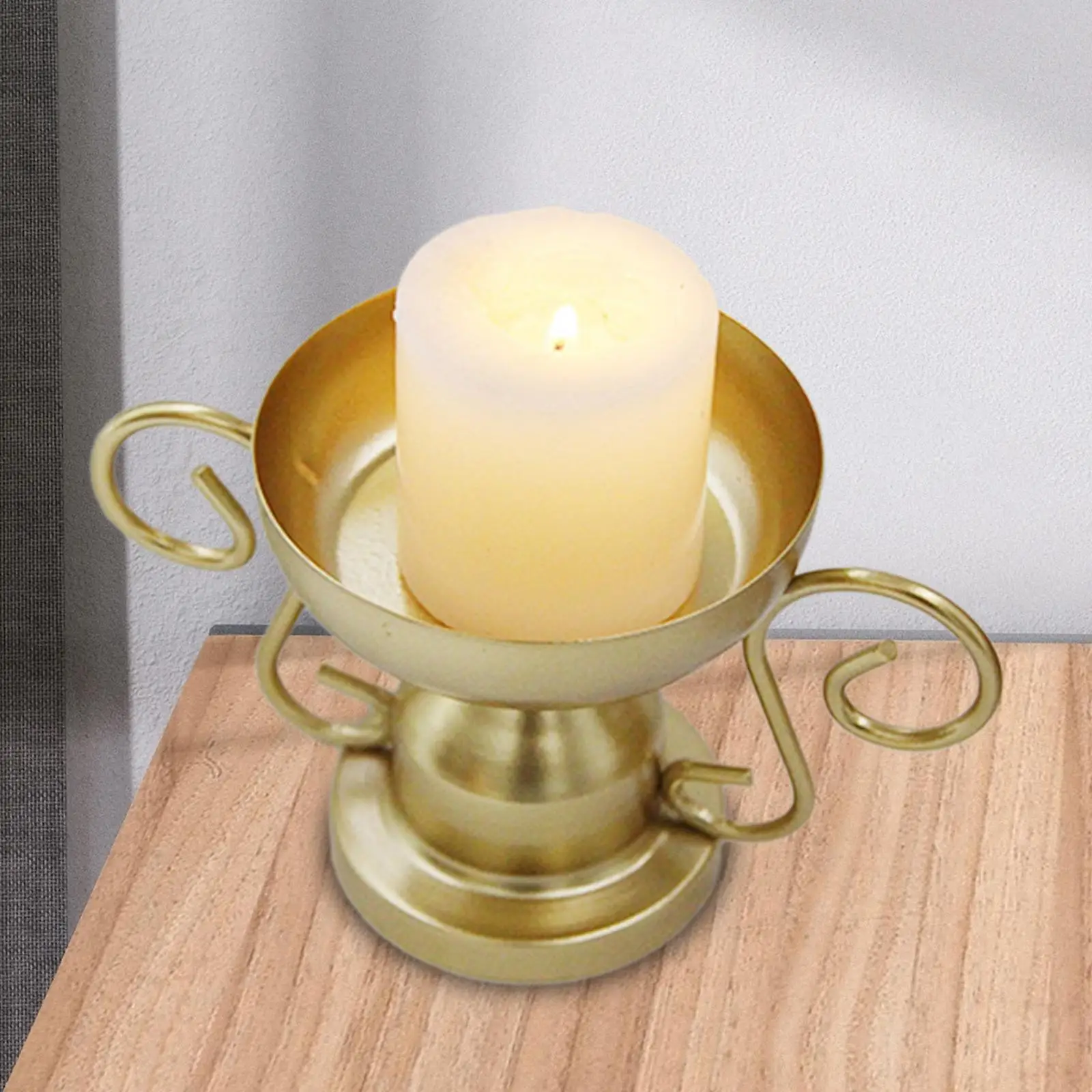 Candle Holder Elegant Ornaments Decoration Iron Candlestick Stand Tea Light