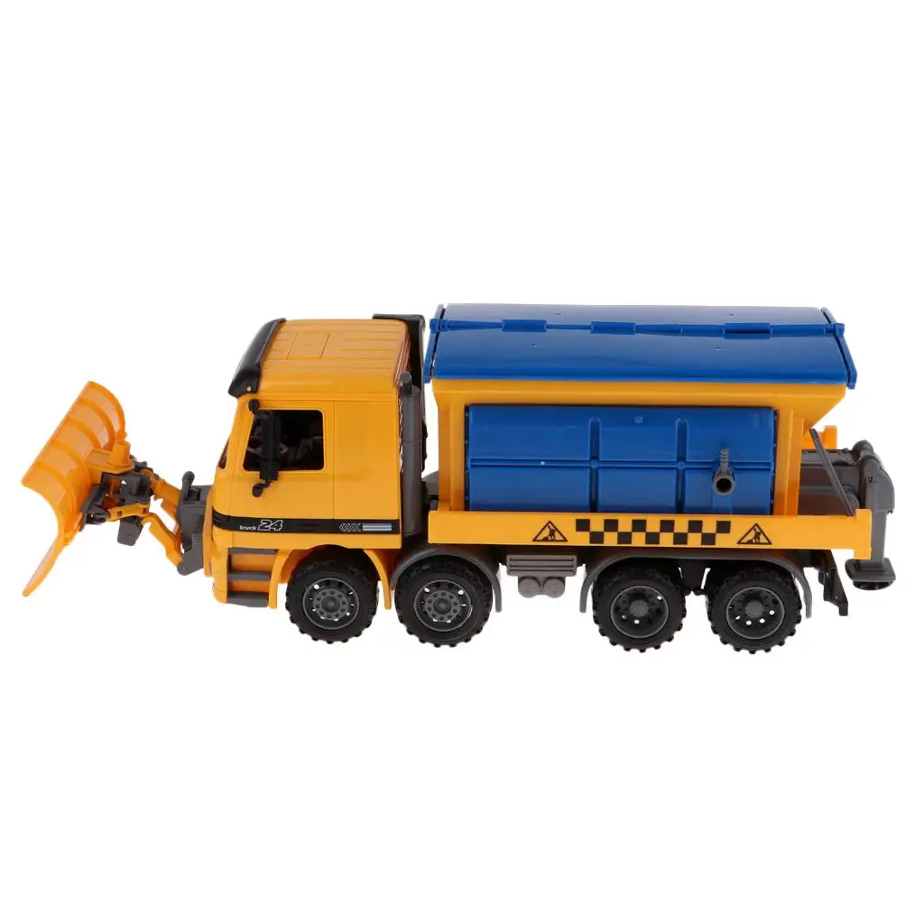 Self Motion Big Construction Snow Plow Toy Pull Friction Driven Toy