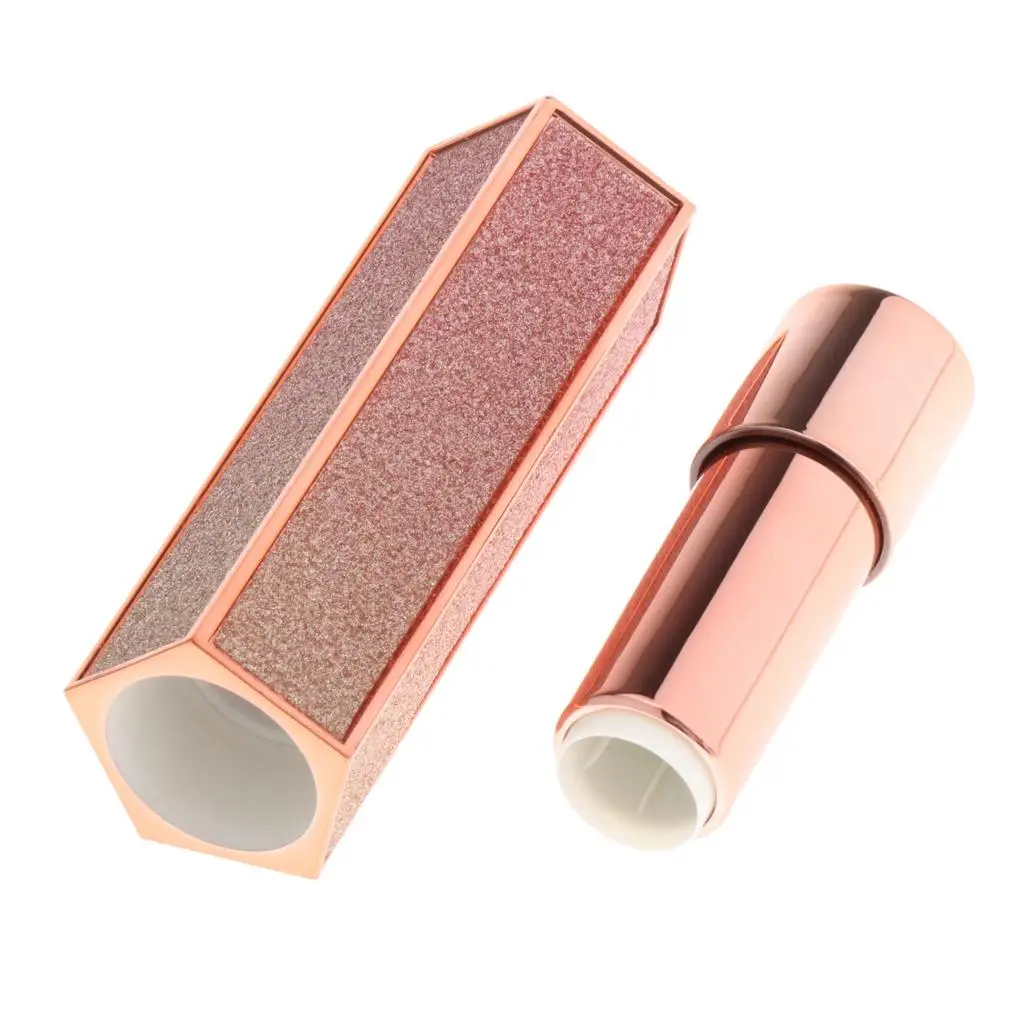 Quinquangular Lipstick Tube Storage DIY Glittering Lip Stick Bottle Vial