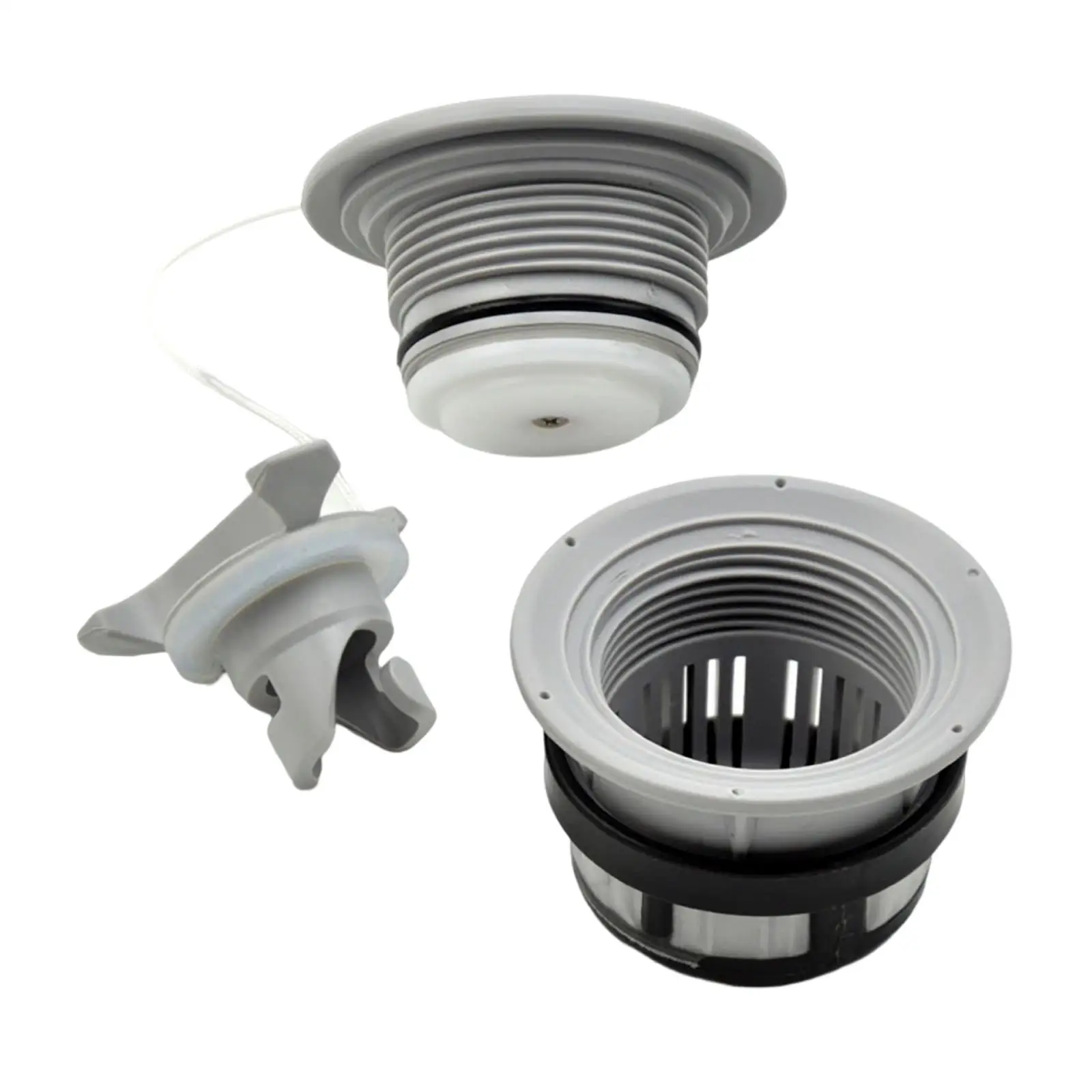 Boat Air Valve Adapter Caps, 6 Groove Gray Air Gas Valve Caps Air Plugs for Inflatable Boat Airbed Boat Raft Canoe Parts