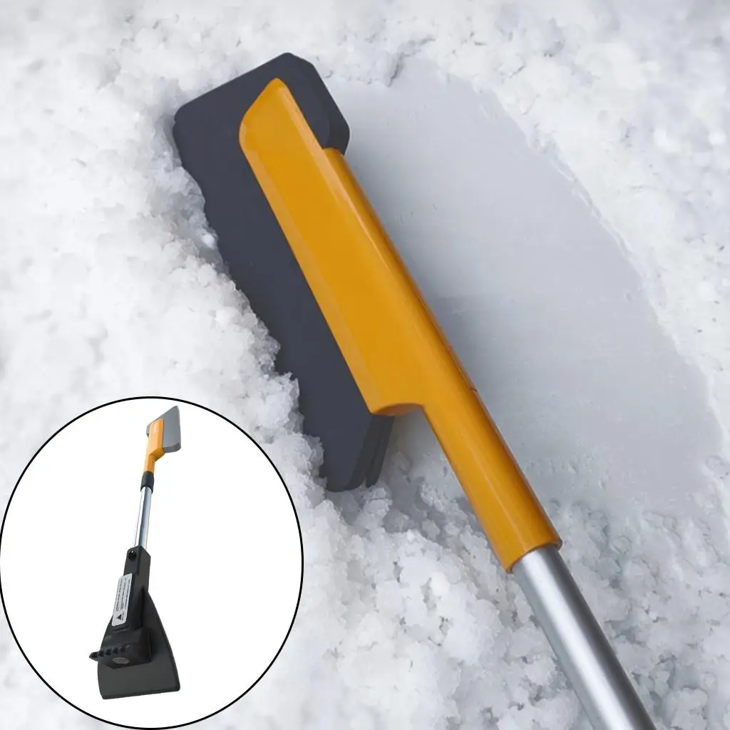 Extendable Snow Brush Removal Windshield Ice Scraper Tool Winter Frost Glass Cleaner for Car Window Auto SUV Trucks No Scratches