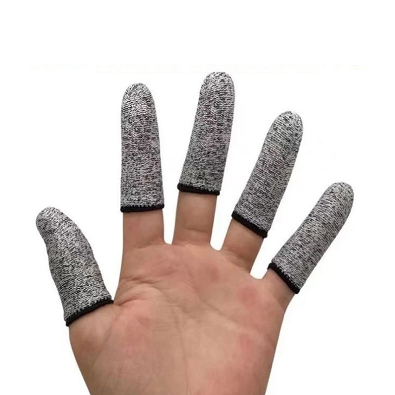 Description Picture 3 of item10pcs Cut Resistant Finger Cots Finger Sleeve Protectors Reusable Finger Covers Finger Protection Cots for Sewing Supplies
