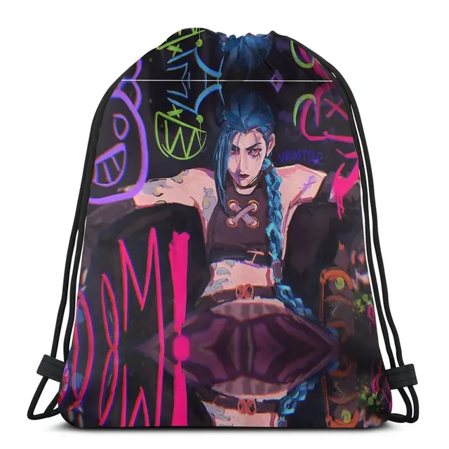 League of Legends Arcane Jinx Doodle Shoulder Crossbody Bag