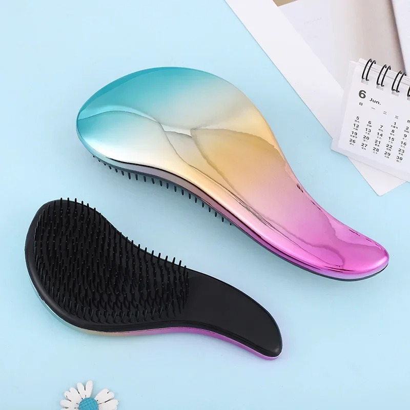 Best of 1pc Magic Anti-static Hair Brush Handle Plastic Electroplate Comb Shower Shampoo Massage Comb Salon Hair Styling Tools Reviews & Tips