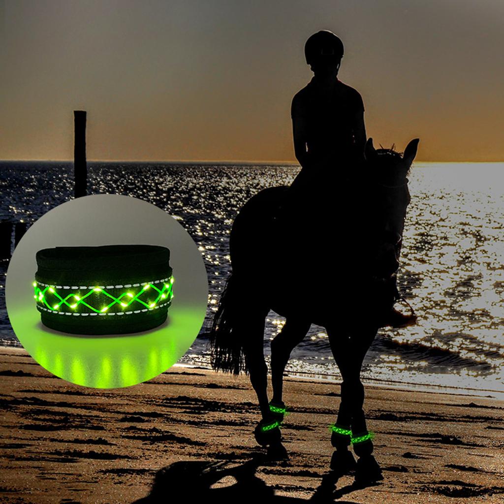 4 Pieces of LED Lighting Horse Leg Harness with High Visibility