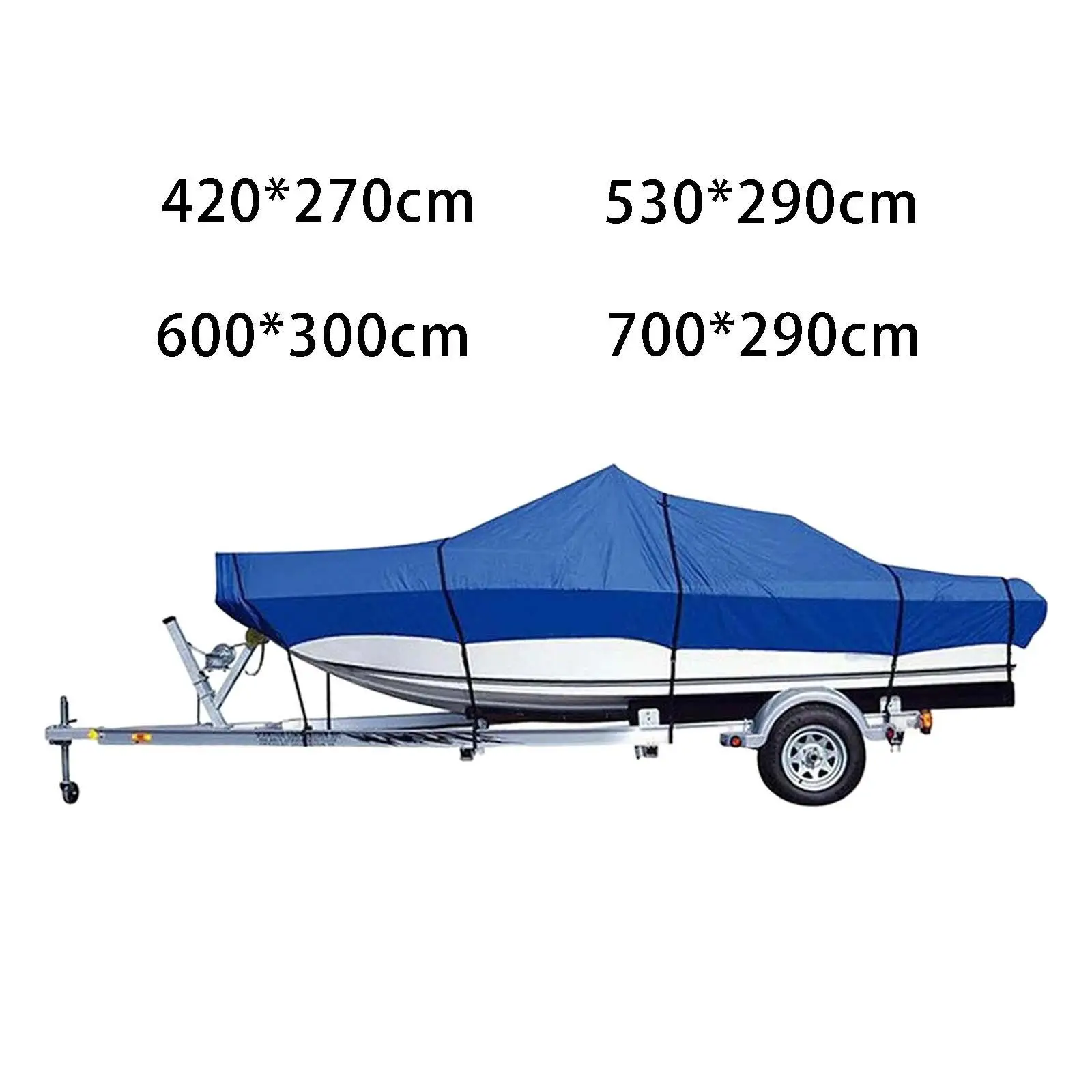210D Oxford Cloth Boat Cover Anti UV for V Hull Marine Runabout Boat