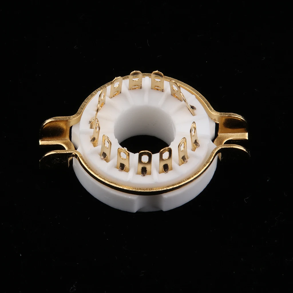 Ceramic Tube Socket Base 14 Pin Gold-plated for Circuit Board