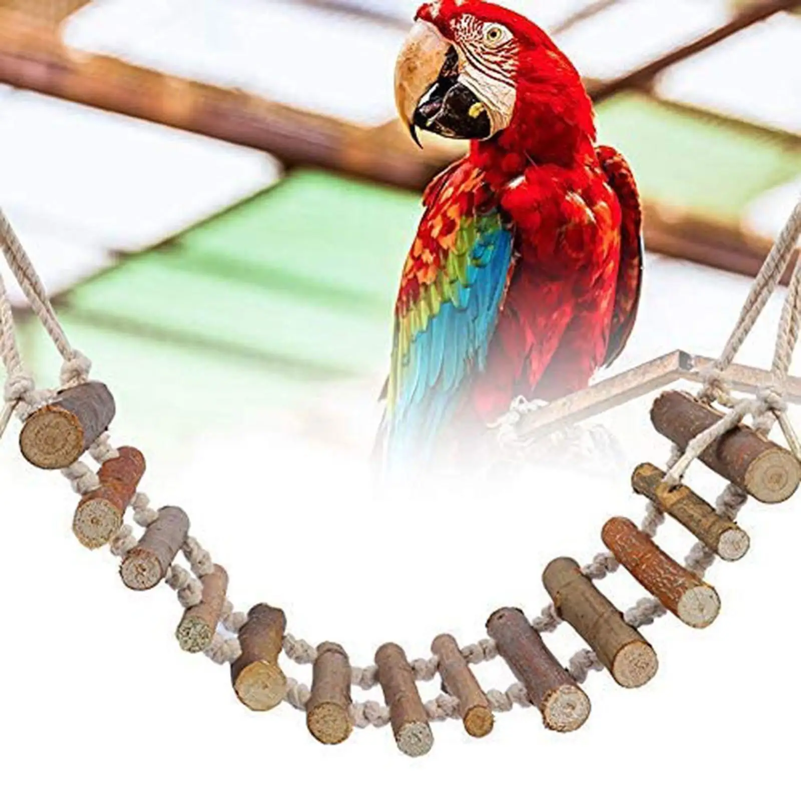 Bird Parrot Ladder Bridges Bird Toy, Ladder Birds Hanging Bridge Play Toy Climbing Rope Ladder Bird Rope Ladder ,