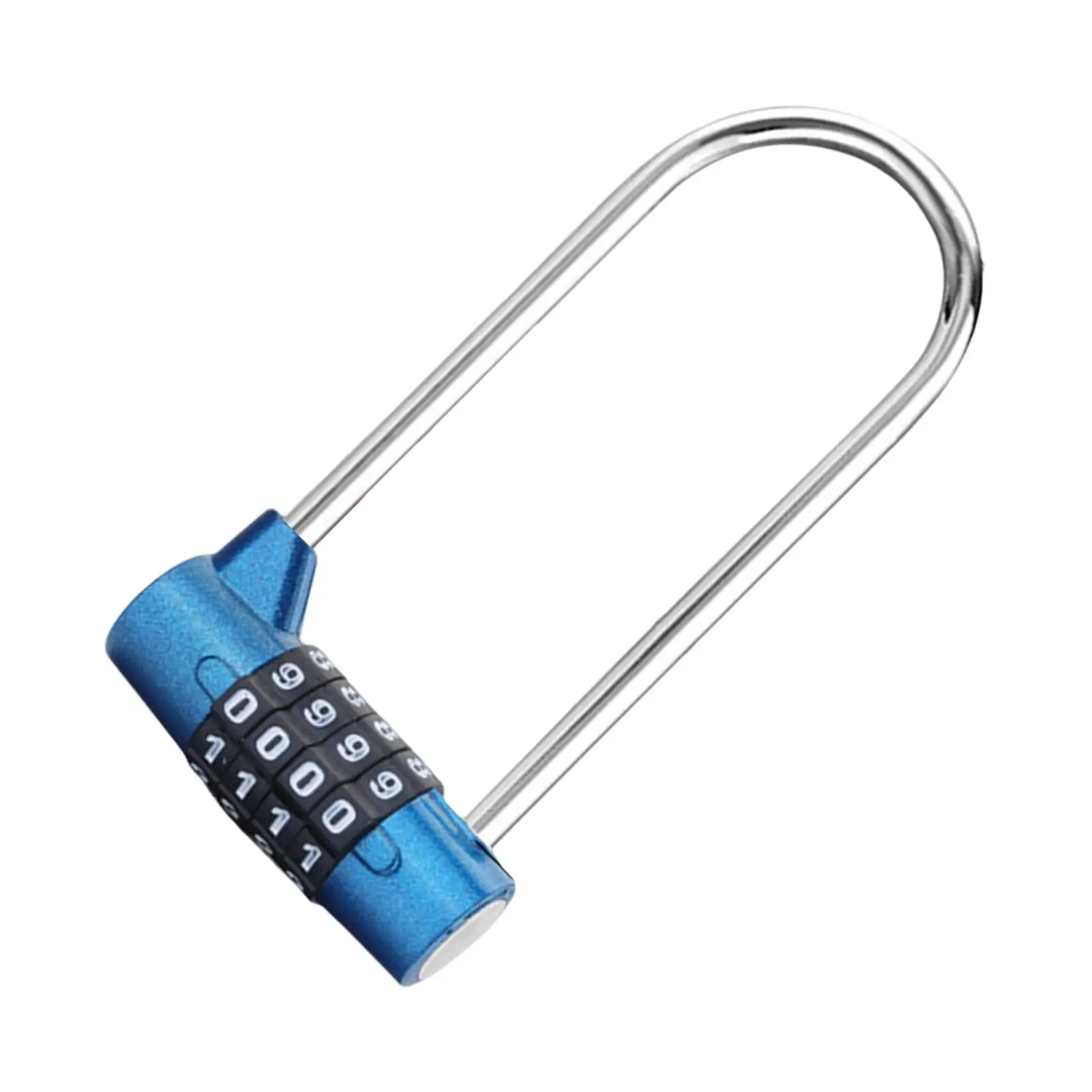 4 Digit Combination Lock Outdoor Safety Lock with Long Shackle Pad Lock for School Locker Fence Toolbox Gym Locker Hasp Cabinet