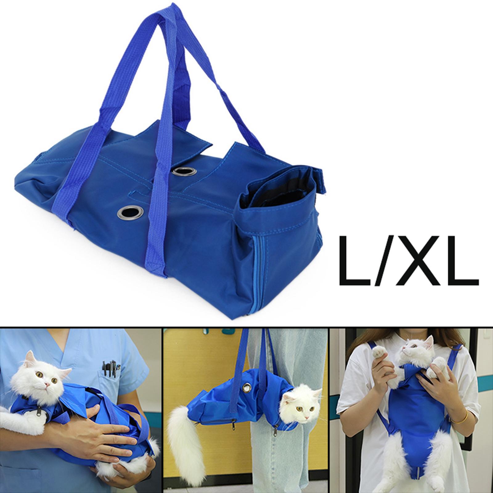 Cat Grooming Restraint Bag Holder Bag Adjustable Breathable Carrying Bag for Cats Dogs Claw Care Pets Short Trips Kitten Puppy