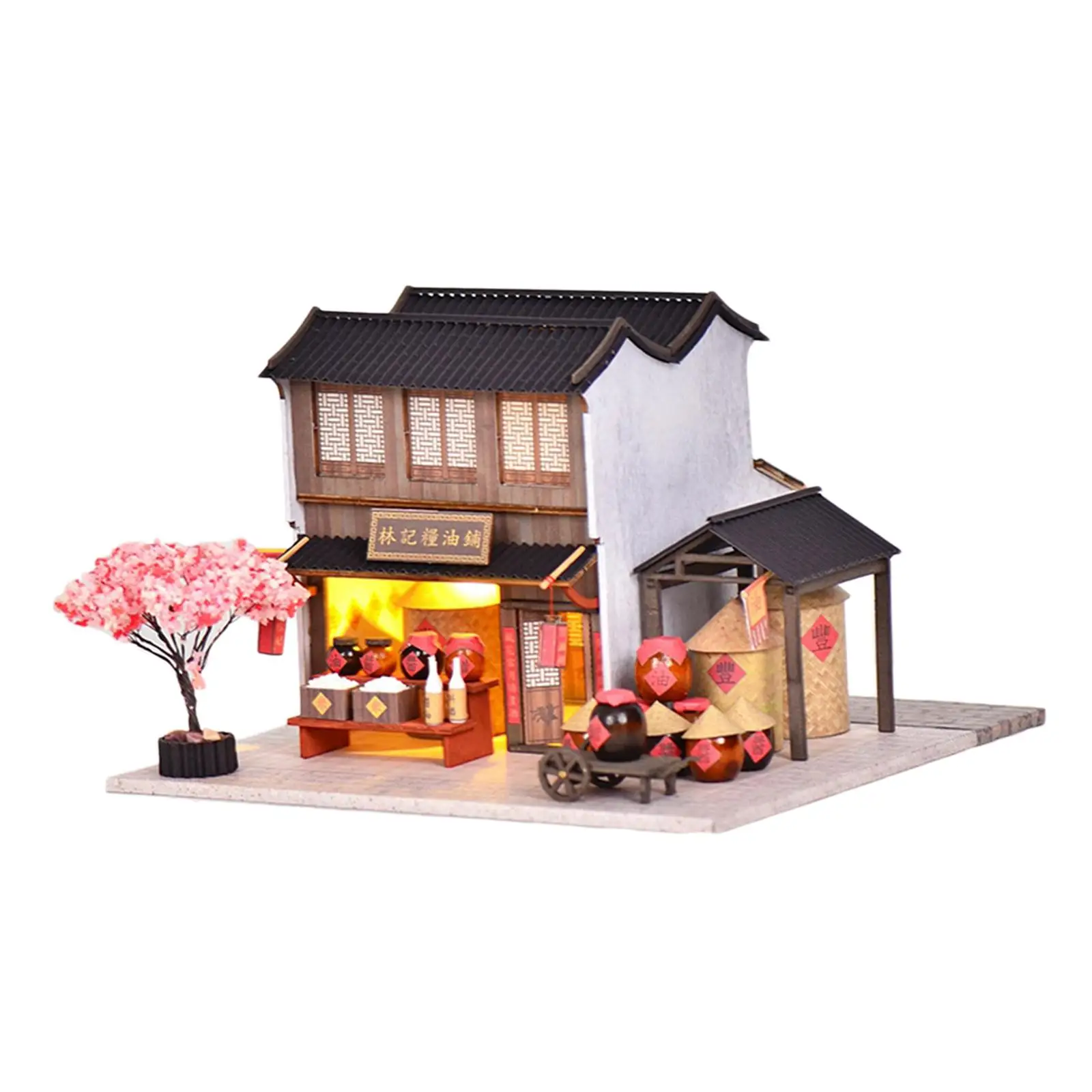 Small House Model Creative Toys Dollhouse Miniature House for Lady Children