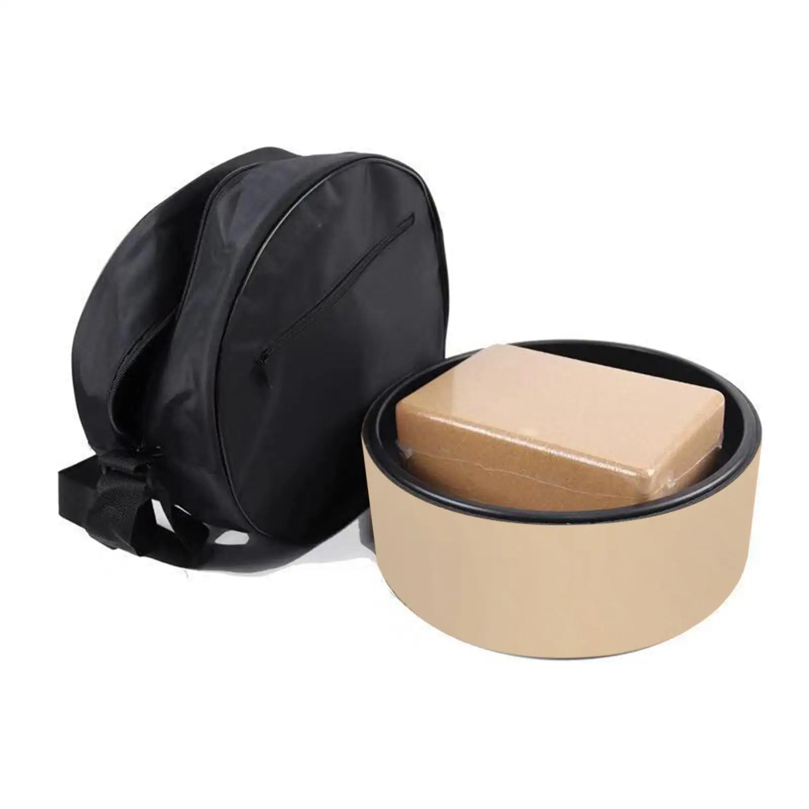 Full Zip Yoga Wheel Bag Strong Load Bearing Waterproof Yoga Wheel Bag Wear Resistant Pockets Stable Yoga Circle Nylon Durable