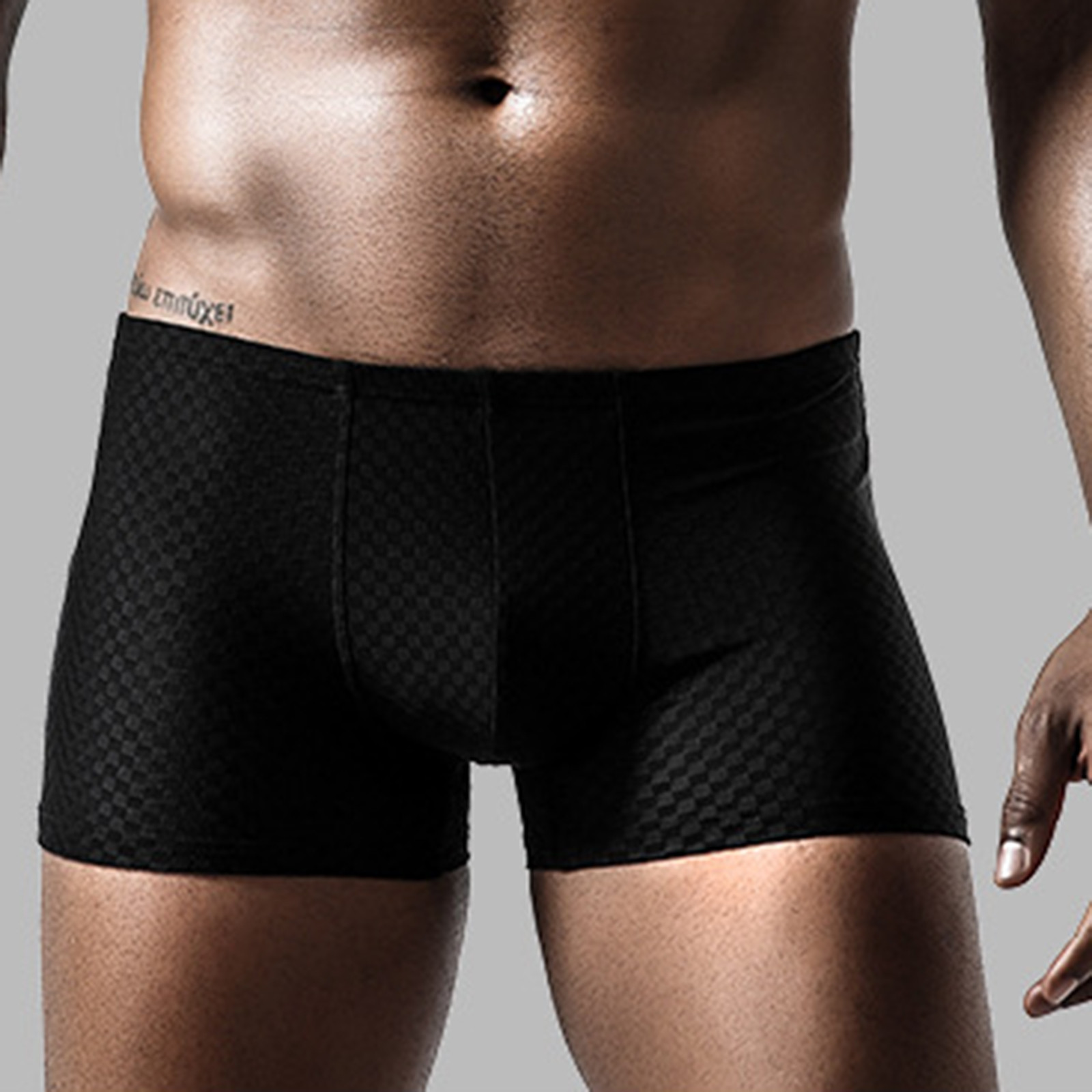 Title 9, Boxer en soie glacée transparente pour homme, s...