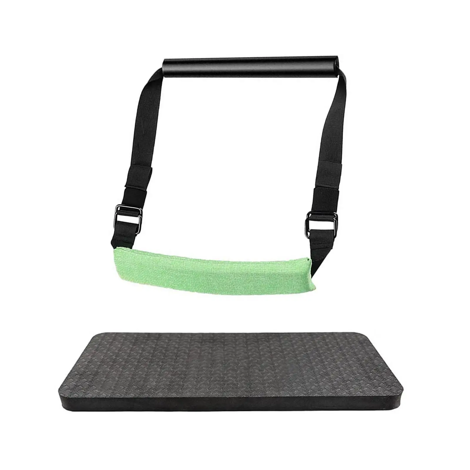 Hamstring Curl Strap for Door Anchor Abdominal Crunches Equipment with Kneeling Pad Padded Ankle Bar for Unisex Adults Home Gym
