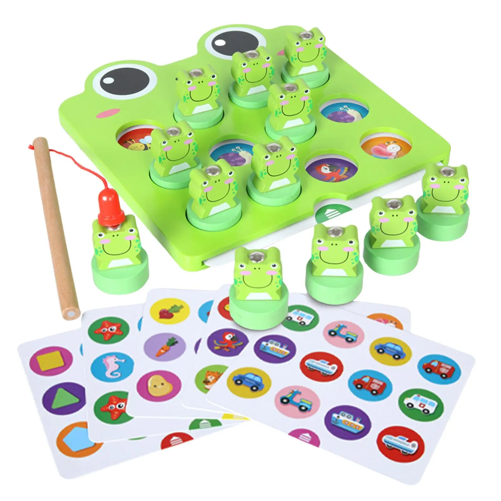Children Magnetic Frog Fishing Game Toy for Toddlers Cognition Education Great Gifts for Boys and Girls Lightweight Christmas