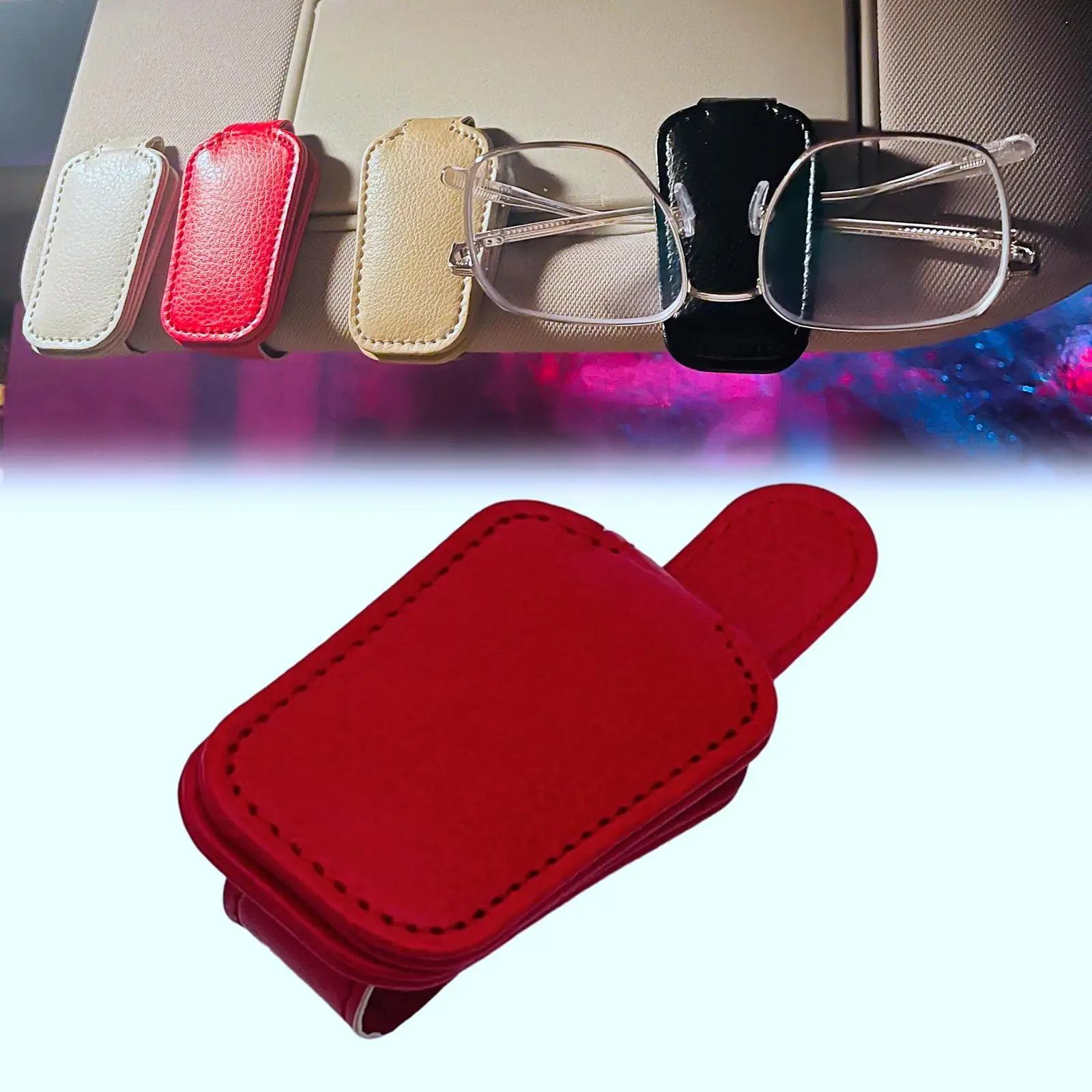 Car Sun Visor Sunglasses Holder Clip Multifunctional Organizer Fit for Car