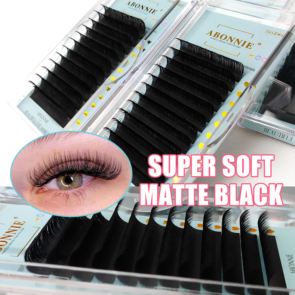 Best of Abonnie Matte Black Volume Cashmere Lashes C CC D Individual Eyelash Extensions Makeup Cilios Reviews & Tips