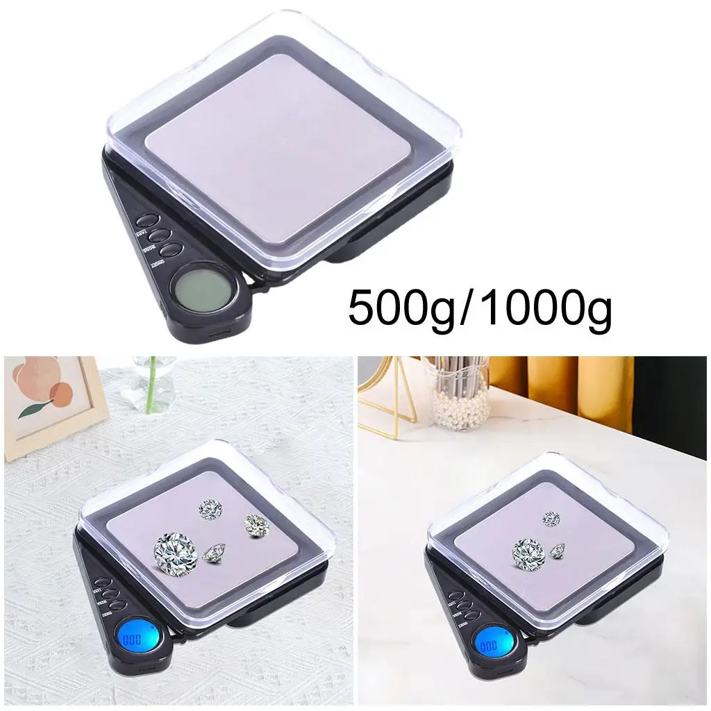 Electronic Jewelry Scale High-Precision Battery LCD LED Backlit Space Saver