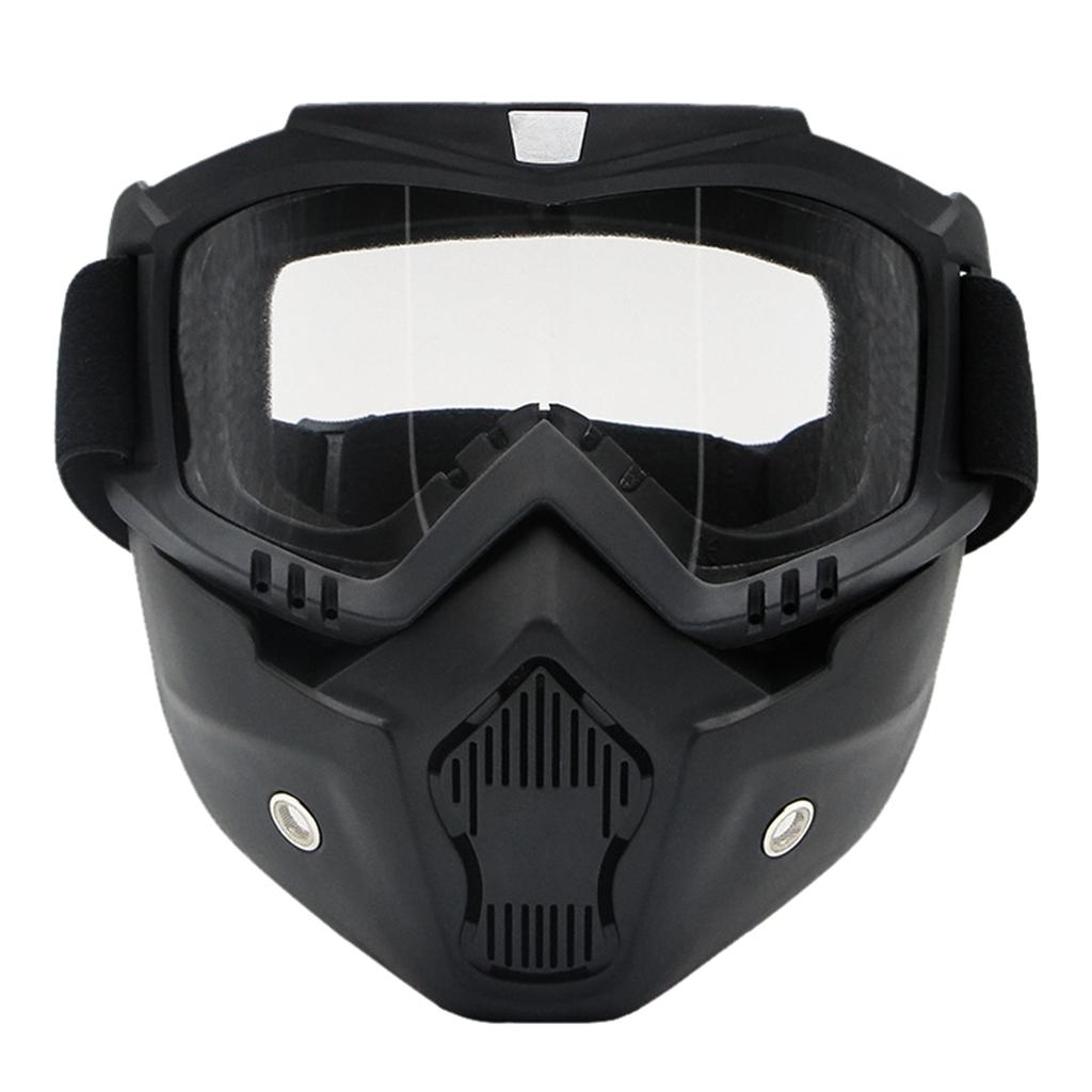 2x Motorcycle s with Detachable Mask for Riding Ski Snowmobile  