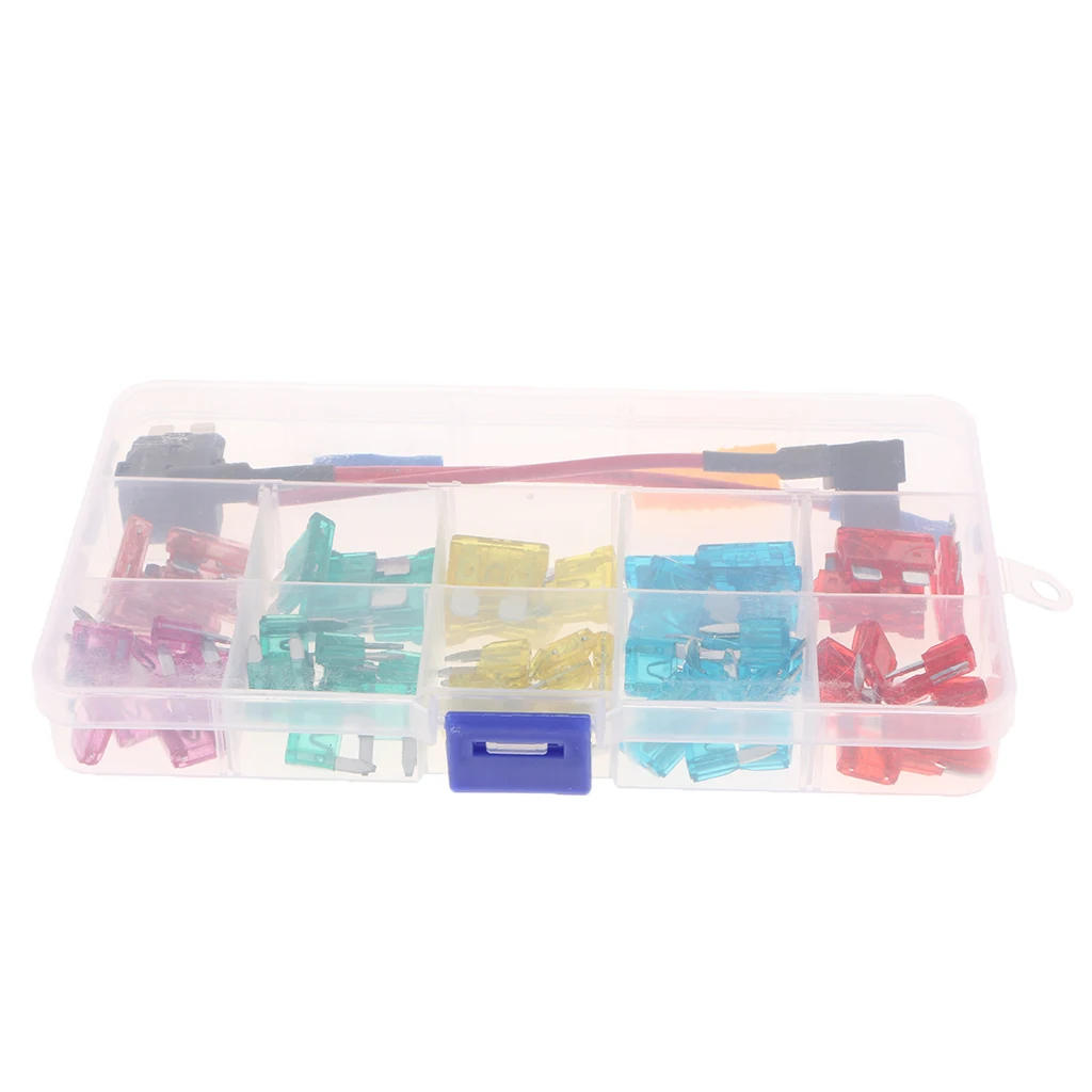 75x Assorted Auto Car Truck Fuses Assortment Kit 10A 15A 20A 25A 30A 35A